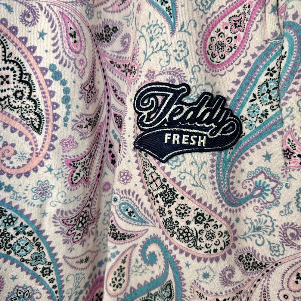 π₯ TEDDY FRESH Unisex Sweatpants - Pink Paisley - Size L - Picture 11 of 12